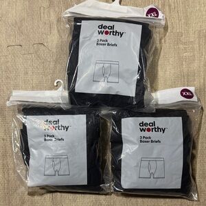 9 pairs Black Boxer Briefs 3-Pack